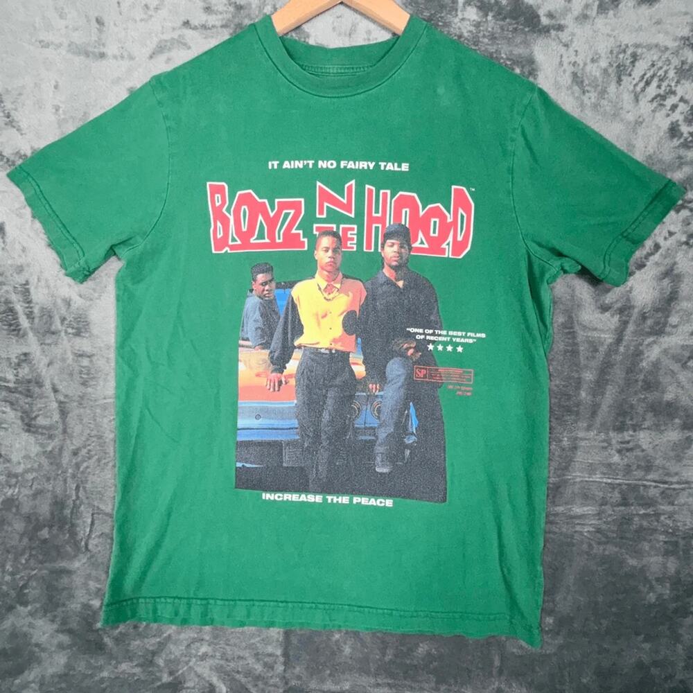 Boyz N The Hood Shoe Palace Men T-Shirt M Green Graphic Movie Increase The Peace - Picture 1 of 7